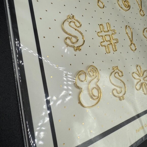 Kate Spade Expletive Paper Clips in Gold NWT - Picture 7 of 12